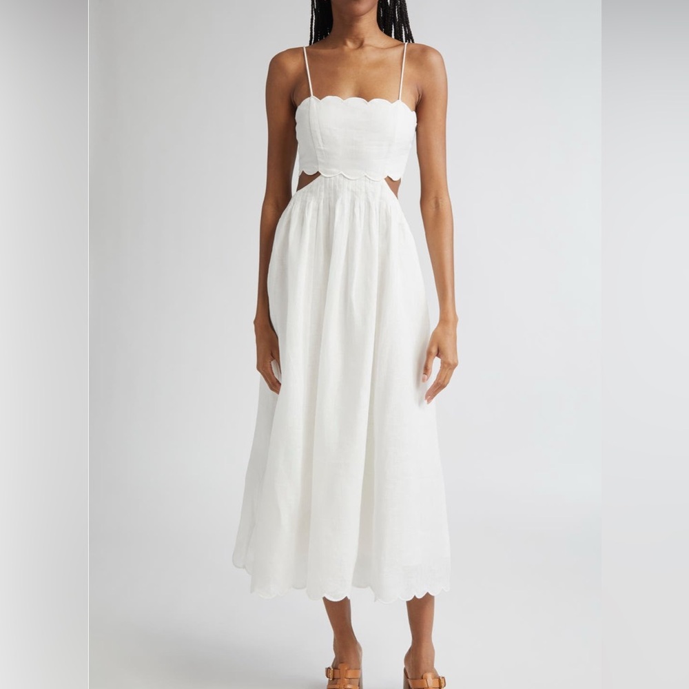 Zimmermann
Rhiannon Corset
Bodice Scallop Linen
Midi Sundress